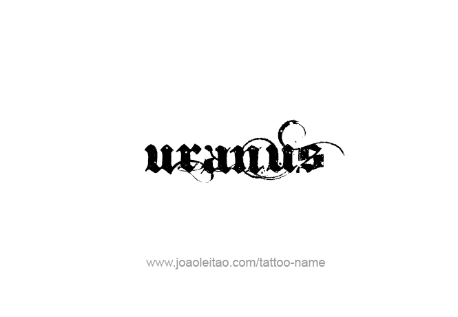 Tattoo Design Planet Name Uranus   