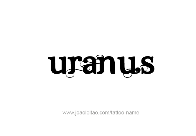 Tattoo Design Planet Name Uranus   