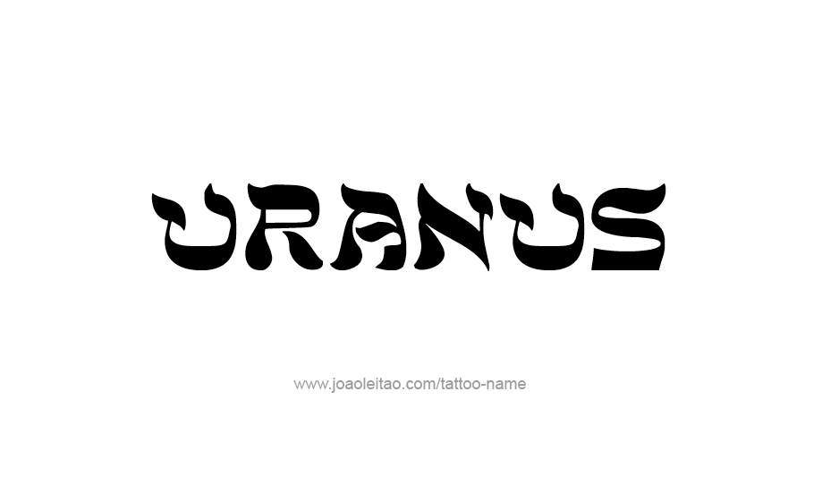 Tattoo Design Planet Name Uranus   