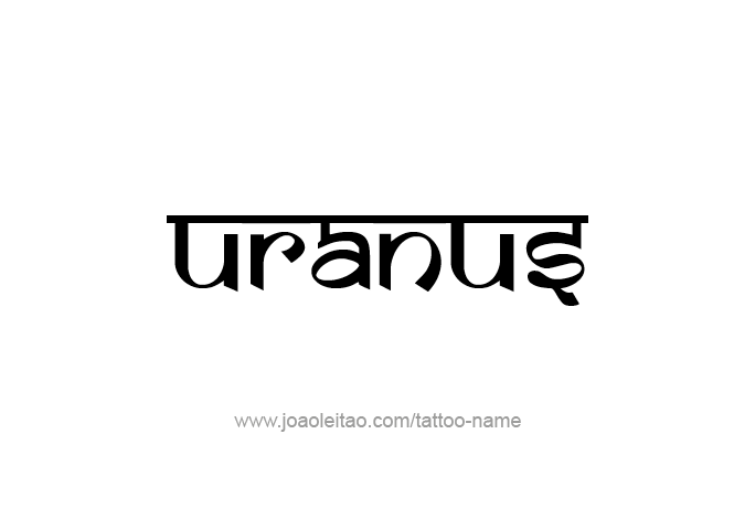 Tattoo Design Planet Name Uranus   