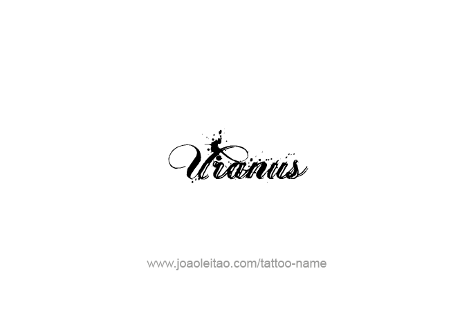 Tattoo Design Planet Name Uranus   