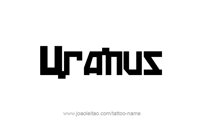 Tattoo Design Planet Name Uranus   