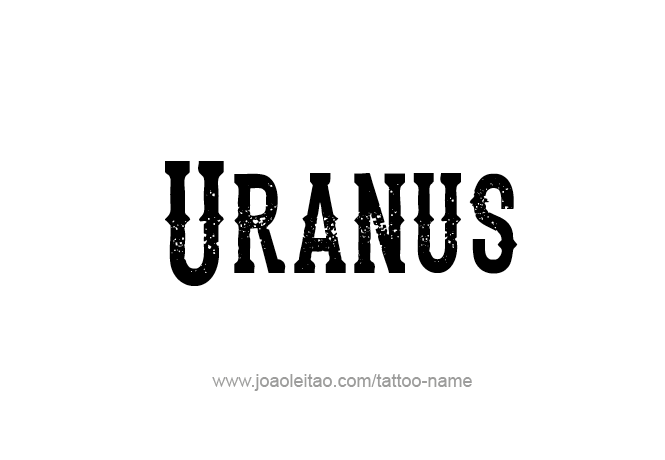 Tattoo Design Planet Name Uranus   