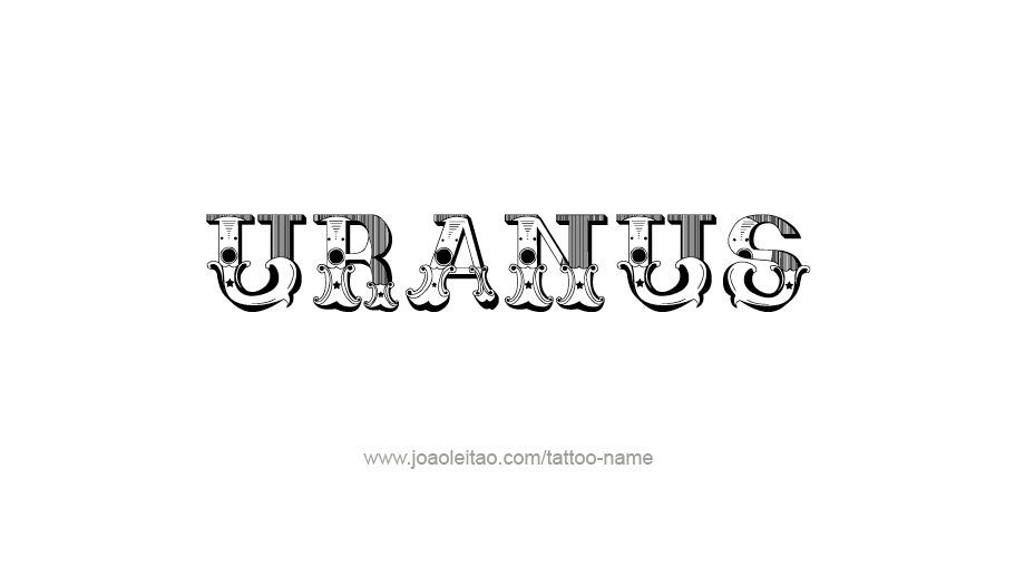 Tattoo Design Planet Name Uranus   