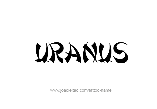Tattoo Design Planet Name Uranus