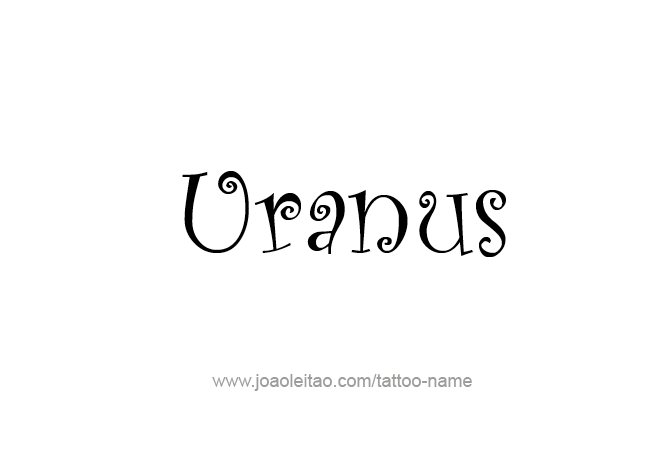 Tattoo Design Planet Name Uranus   