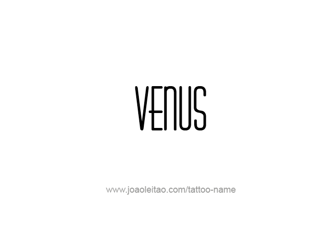 Tattoo Design Planet Name Venus   