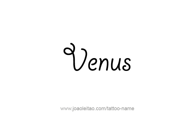 Tattoo Design Planet Name Venus   