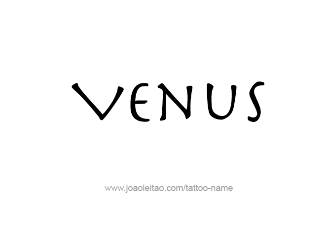 Tattoo Design Planet Name Venus   