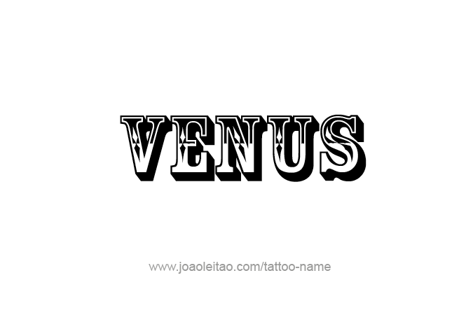 Tattoo Design Planet Name Venus   