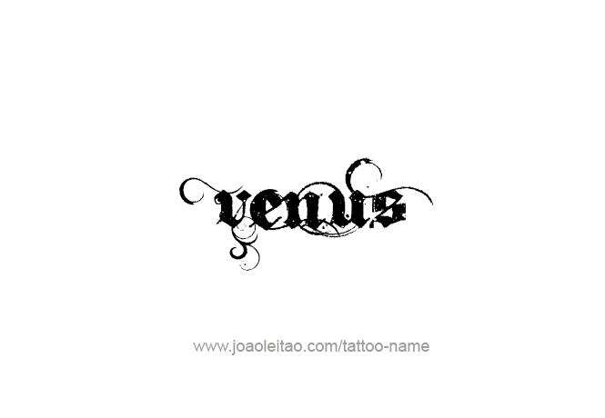 Tattoo Design Planet Name Venus   