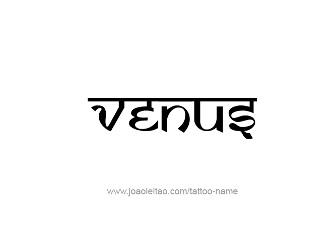 Tattoo Design Planet Name Venus   