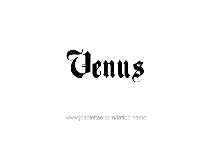 Tattoo Design Planet Name Venus   