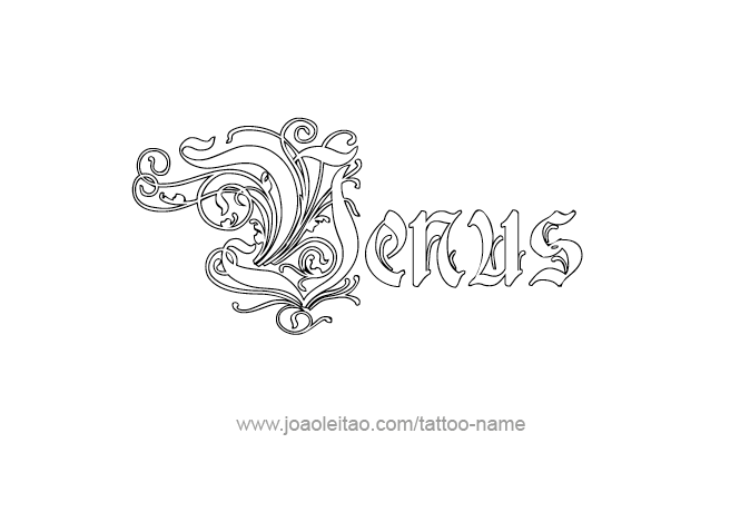 Tattoo Design Planet Name Venus   