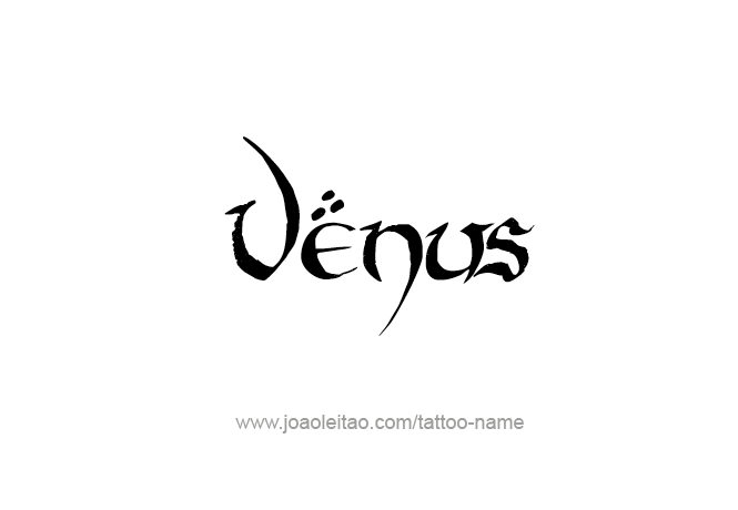 Tattoo Design Planet Name Venus   