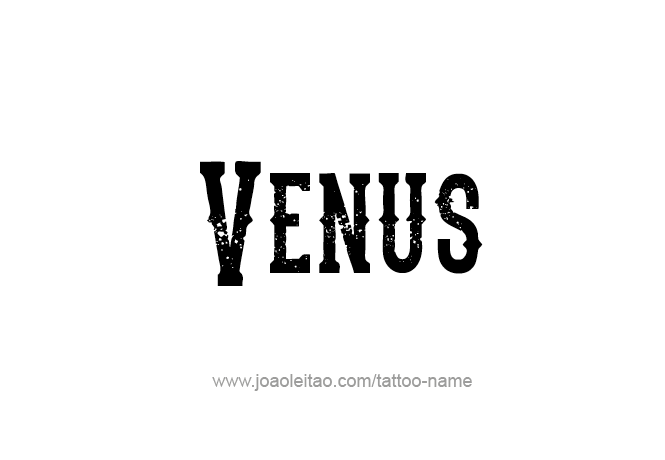 Tattoo Design Planet Name Venus   