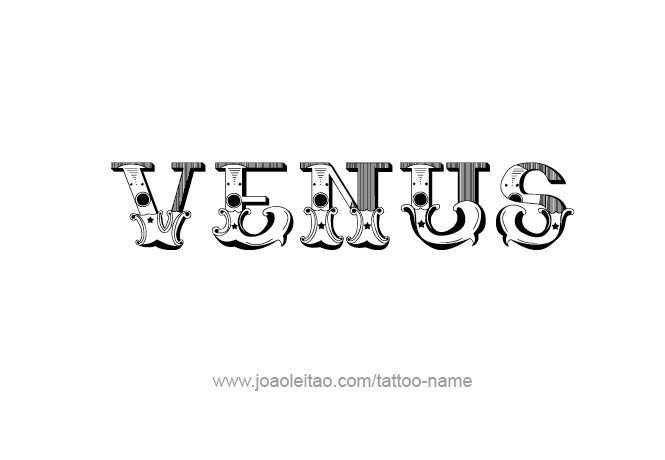 Tattoo Design Planet Name Venus   