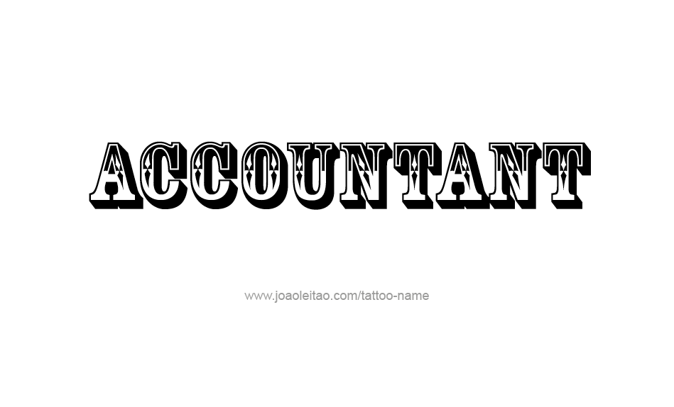 Tattoo Design Profession Name Accountant  