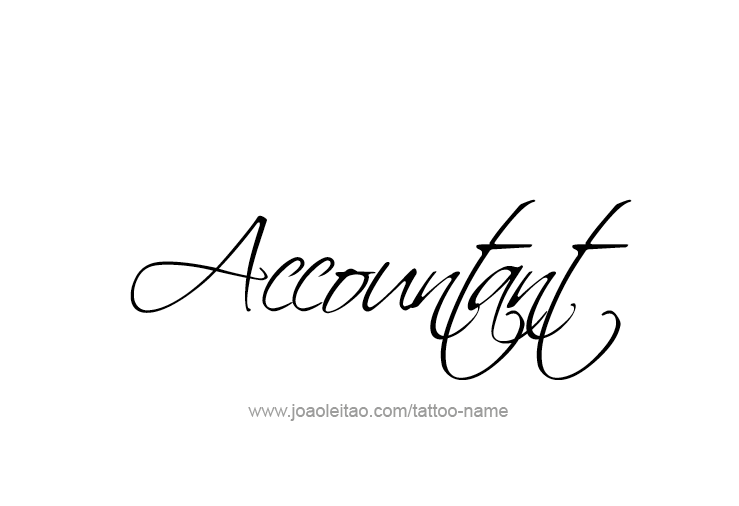 Tattoo Design Profession Name Accountant  