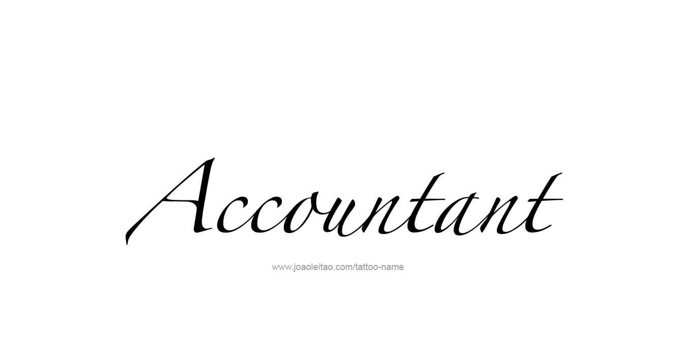 Tattoo Design Profession Name Accountant  