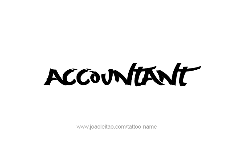 Tattoo Design Profession Name Accountant  