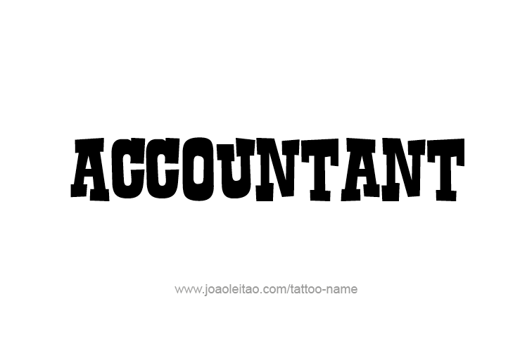 Tattoo Design Profession Name Accountant  