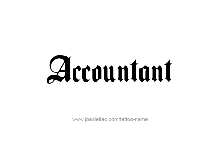 Tattoo Design Profession Name Accountant  