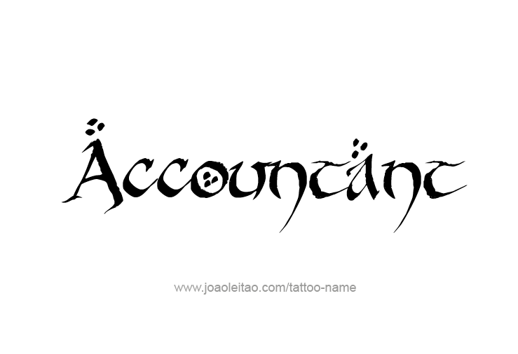 Tattoo Design Profession Name Accountant  