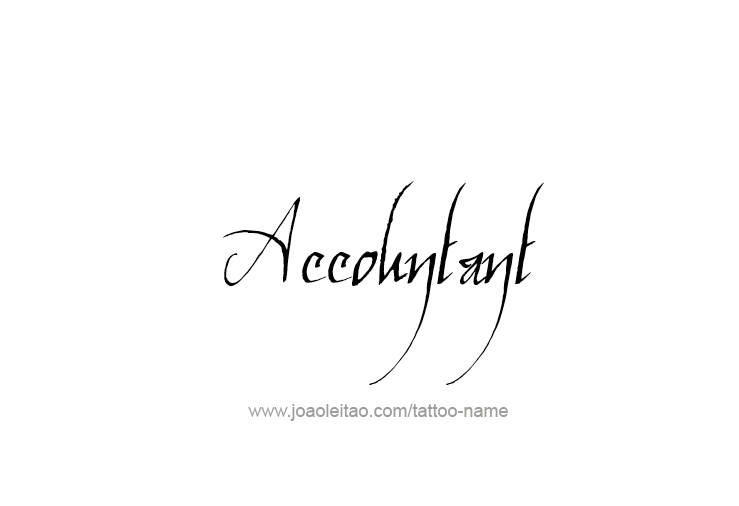 Tattoo Design Profession Name Accountant  