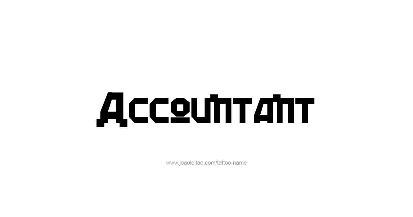 Tattoo Design Profession Name Accountant  