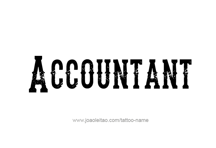 Tattoo Design Profession Name Accountant  