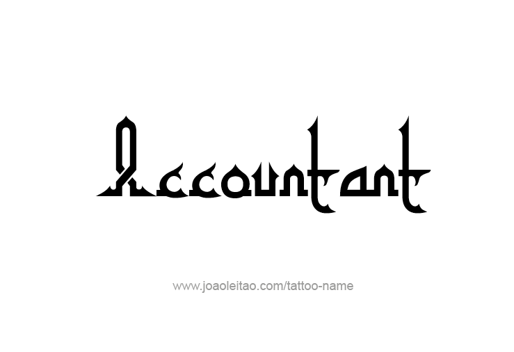 Tattoo Design Profession Name Accountant  