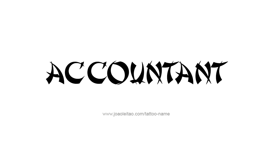 Tattoo Design Profession Name Accountant  