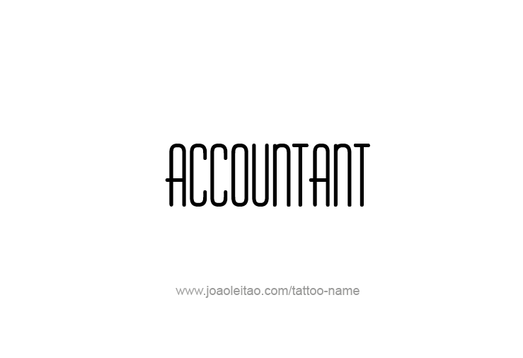 Tattoo Design Profession Name Accountant  