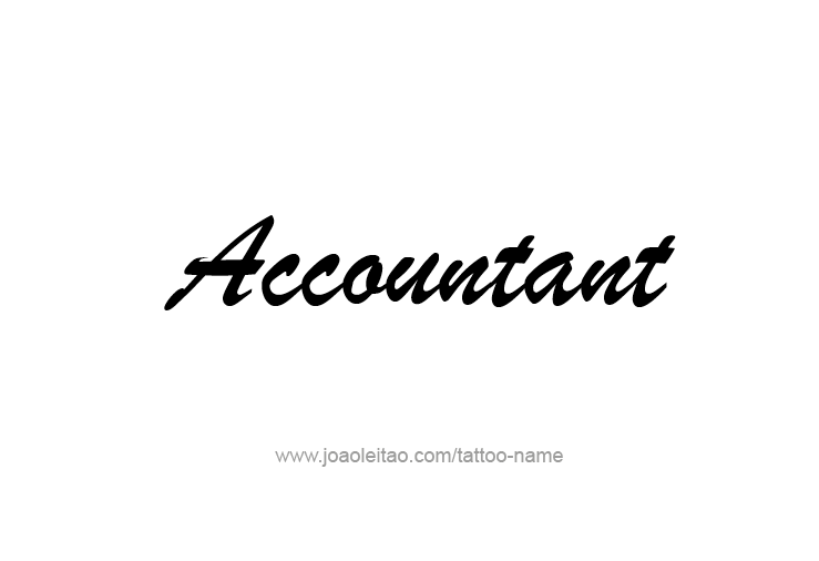 Tattoo Design Profession Name Accountant  