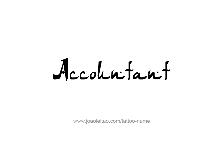 Tattoo Design Profession Name Accountant  