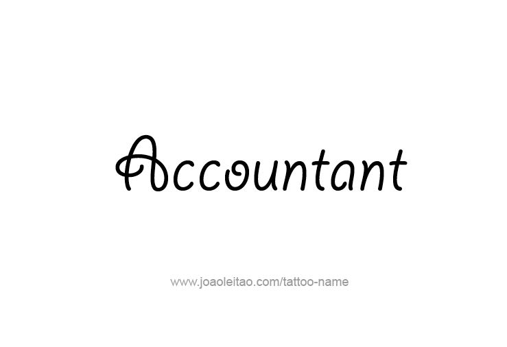 Tattoo Design Profession Name Accountant