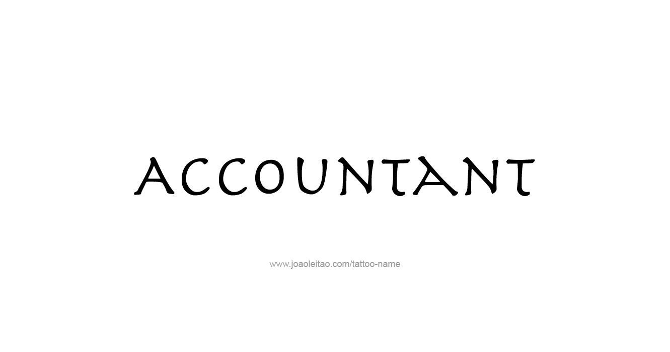 Tattoo Design Profession Name Accountant  