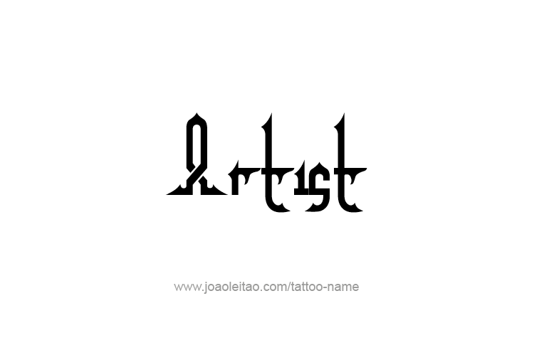 Tattoo Design Profession Name Artist  