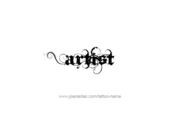 Tattoo Design Profession Name Artist  