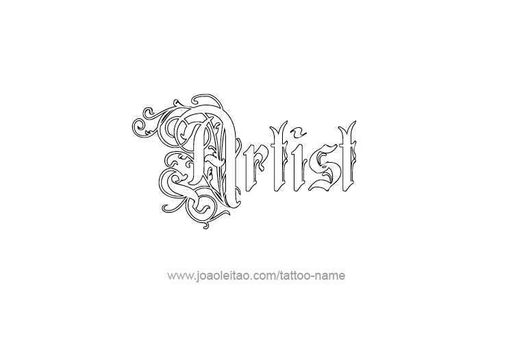 Tattoo Design Profession Name Artist  