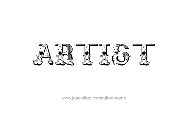 Tattoo Design Profession Name Artist  