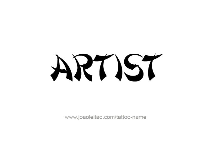 Tattoo Design Profession Name Artist
