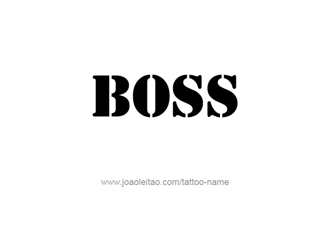 Tattoo Design Profession Name Boss  