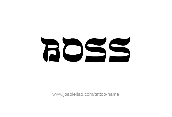 Tattoo Design Profession Name Boss  