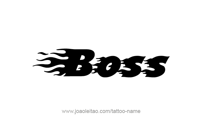 Tattoo Design Profession Name Boss  