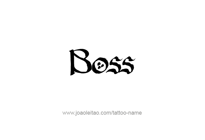 Tattoo Design Profession Name Boss  