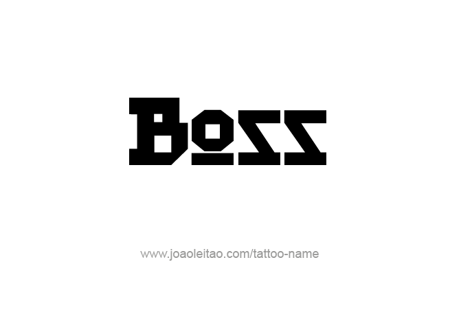 Tattoo Design Profession Name Boss  