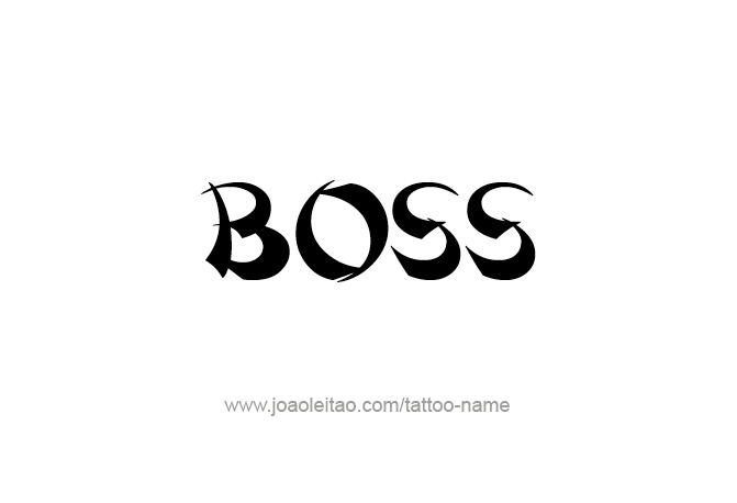 Tattoo Design Profession Name Boss