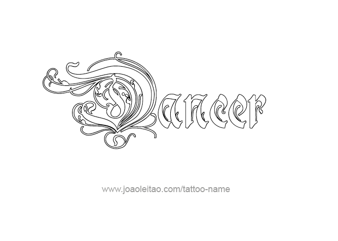 Tattoo Design Profession Name Dancer  